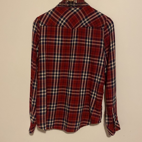 Guess Cotton Flannel Plaid Shirt - Picture 5 of 6